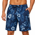 Bañador para hombre talla M azul marino con estampado floral y cordón ajustable